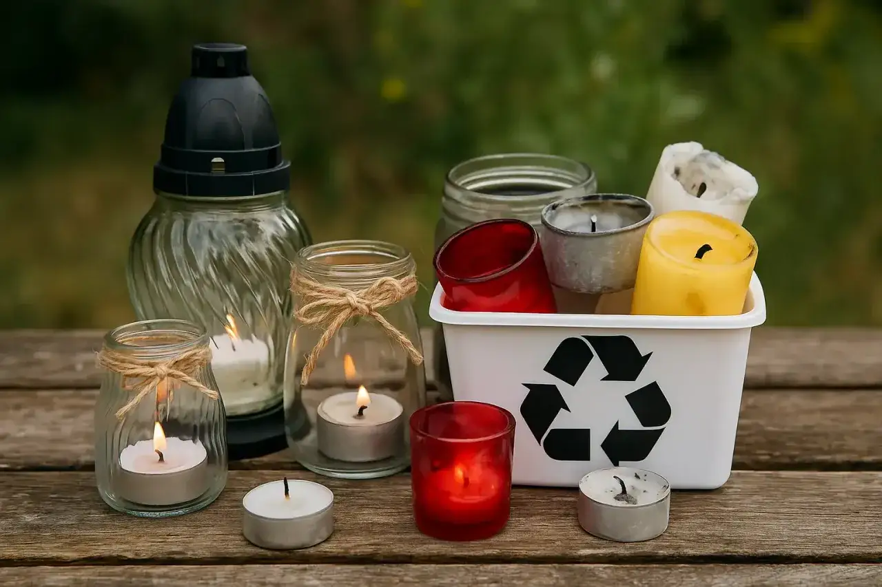 Recykling świec i słoików to świetny sposób na pokazanie, co można zrobić ze śmieci. Wiele rzeczy można ponownie wykorzystać.